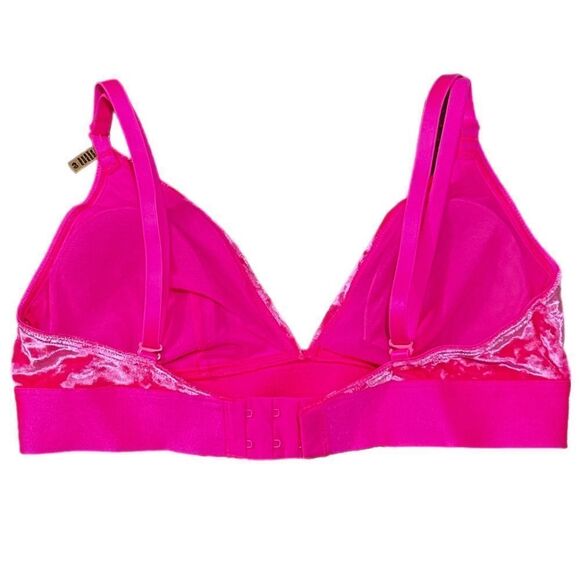 Victorias Secret Pink Lightly Lined Removable Padding Velvet bralette bra Pink S - Picture 5 of 8